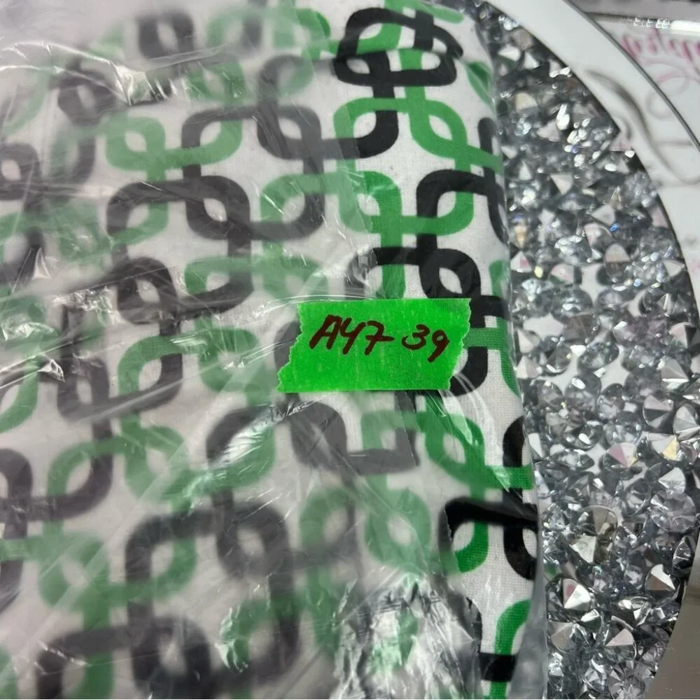 Jules & Leopold tshirt chain ⛓️‍💥 links 🔗zip up back Green Black Geometric Tee - Picture 11 of 11